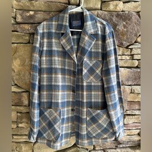 Pendleton Virgin Wool Plaid Blazer, Size M